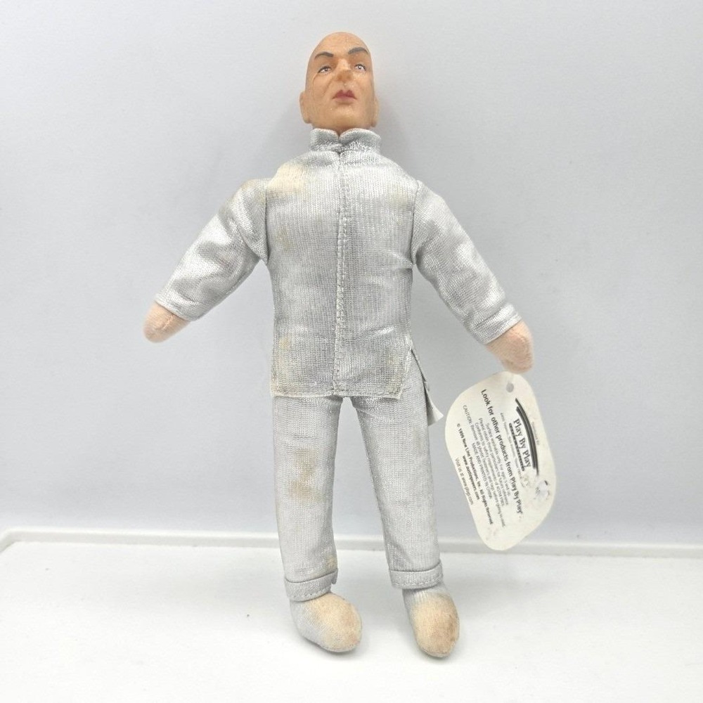 Vintage 1999 Austin Powers Dr. Evil 9" Plush Figure Play By Play NWT Silver Suit